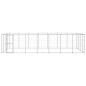 vidaXL Perrera de exterior de acero galvanizado 33,88 m²