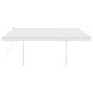vidaXL Toldo manual retráctil con LED crema 4x3,5 m vidaXL Toldo manual retráctil con LED crema 4x3,5 m