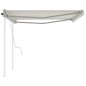 vidaXL Toldo manual retráctil con postes crema 4x3,5 m vidaXL Toldo manual retráctil con postes crema 4x3,5 m