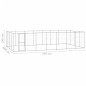 vidaXL Perrera de exterior de acero galvanizado 33,88 m²