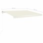 vidaXL Toldo manual retráctil con postes crema 4x3,5 m vidaXL Toldo manual retráctil con postes crema 4x3,5 m