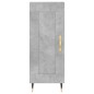 vidaXL Aparador de madera contrachapada gris hormigón 34,5x34x180 cm vidaXL Aparador de madera contrachapada gris hormigón 34,5x34x180 cm