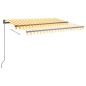 vidaXL Toldo automático LED sensor de viento amarillo blanco 3,5x2,5 m vidaXL Toldo automático LED sensor de viento amarillo blanco 3,5x2,5 m