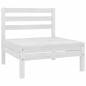 vidaXL Juego de muebles de jardín 5 piezas madera maciza pino blanco