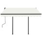vidaXL Toldo automático retráctil con postes color crema 3,5x2,5 m vidaXL Toldo automático retráctil con postes color crema 3,5x2,5 m