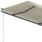 vidaXL Toldo automático retráctil con postes color crema 3,5x2,5 m vidaXL Toldo automático retráctil con postes color crema 3,5x2,5 m