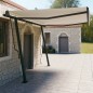 vidaXL Toldo retráctil automático con postes color crema 4,5x3 m vidaXL Toldo retráctil automático con postes color crema 4,5x3 m