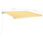 vidaXL Toldo manual retráctil con LED amarillo y blanco 4x3,5 m vidaXL Toldo manual retráctil con LED amarillo y blanco 4x3,5 m