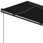 vidaXL Toldo retráctil automático con postes gris antracita 4,5x3,5m vidaXL Toldo retráctil automático con postes gris antracita 4,5x3,5m