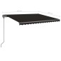 vidaXL Toldo retráctil automático con postes gris antracita 4,5x3,5m vidaXL Toldo retráctil automático con postes gris antracita 4,5x3,5m