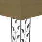 vidaXL Cenador doble techo y tira de luz LED gris taupe 3x4 m 180 g/m² vidaXL Cenador doble techo y tira de luz LED gris taupe 3x4 m 180 g/m²