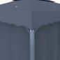 vidaXL Cenador con cortina y tira de luces aluminio antracita 3x3 m vidaXL Cenador con cortina y tira de luces aluminio antracita 3x3 m