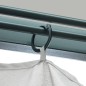 vidaXL Cenador con cortina y tira de luz LED aluminio crema 300x300cm vidaXL Cenador con cortina y tira de luz LED aluminio crema 300x300cm
