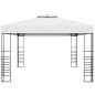 vidaXL Cenador con tira de luces LED blanco 4x3x2,7 m vidaXL Cenador con tira de luces LED blanco 4x3x2,7 m