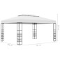 vidaXL Cenador con tira de luces LED blanco 4x3x2,7 m vidaXL Cenador con tira de luces LED blanco 4x3x2,7 m