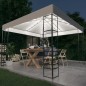 vidaXL Carpa cenador de jardín con tira de luces LED 3x3 m blanco vidaXL Carpa cenador de jardín con tira de luces LED 3x3 m blanco