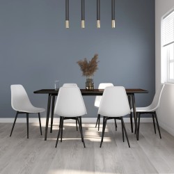 vidaXL Sillas de comedor 6 unidades blancas PP