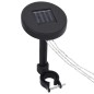 vidaXL Cenador con cortina y tira de luces LED aluminio crema 3x3 m