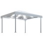 vidaXL Cenador con tira de luces LED aluminio crema 400x300 cm vidaXL Cenador con tira de luces LED aluminio crema 400x300 cm