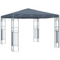 vidaXL Cenador con tira de luces LED gris antracita 300x300 cm vidaXL Cenador con tira de luces LED gris antracita 300x300 cm