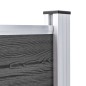 vidaXL Set de paneles de valla WPC negro 526x105 cm vidaXL Set de paneles de valla WPC negro 526x105 cm