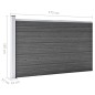 vidaXL Set de paneles de valla WPC negro 526x105 cm vidaXL Set de paneles de valla WPC negro 526x105 cm