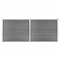 vidaXL Set de panel de valla WPC gris 353x146 cm vidaXL Set de panel de valla WPC gris 353x146 cm