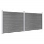 vidaXL Set de panel de valla WPC gris 353x146 cm vidaXL Set de panel de valla WPC gris 353x146 cm