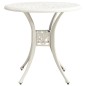 vidaXL Mesa y sillas de bistró 5 piezas aluminio fundido blanco