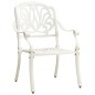 vidaXL Mesa y sillas de bistró 3 piezas aluminio fundido blanco vidaXL Mesa y sillas de bistró 3 piezas aluminio fundido blanco