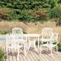 vidaXL Mesa y sillas de bistró 5 piezas aluminio fundido blanco vidaXL Mesa y sillas de bistró 5 piezas aluminio fundido blanco