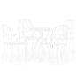 vidaXL Mesa y sillas de bistró 5 piezas aluminio fundido blanco vidaXL Mesa y sillas de bistró 5 piezas aluminio fundido blanco