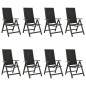 vidaXL Juego de comedor para jardín 9 piezas aluminio gris antracita vidaXL Juego de comedor para jardín 9 piezas aluminio gris antracita