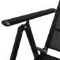 vidaXL Juego de comedor de jardín 5 piezas aluminio negro vidaXL Juego de comedor de jardín 5 piezas aluminio negro