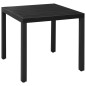 vidaXL Juego de comedor de jardín 5 piezas aluminio negro vidaXL Juego de comedor de jardín 5 piezas aluminio negro