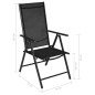 vidaXL Juego de comedor de jardín 5 piezas aluminio negro vidaXL Juego de comedor de jardín 5 piezas aluminio negro