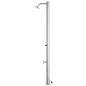 vidaXL Ducha de jardín con base gris 220 cm acero inoxidable vidaXL Ducha de jardín con base gris 220 cm acero inoxidable