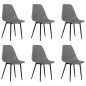 vidaXL Sillas de comedor 6 unidades gris PP vidaXL Sillas de comedor 6 unidades gris PP