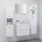 vidaXL Conjunto de muebles de baño aglomerado blanco 