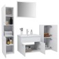 vidaXL Conjunto de muebles de baño aglomerado blanco 