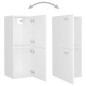 vidaXL Conjunto de muebles de baño aglomerado blanco 