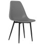 vidaXL Sillas de comedor 6 unidades gris PP vidaXL Sillas de comedor 6 unidades gris PP