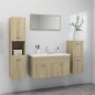 vidaXL Juego de muebles de baño madera de ingeniería roble Sonoma vidaXL Juego de muebles de baño madera de ingeniería roble Sonoma