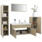 vidaXL Juego de muebles de baño madera de ingeniería roble Sonoma vidaXL Juego de muebles de baño madera de ingeniería roble Sonoma