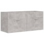 vidaXL Juego de muebles de baño madera de ingeniería gris hormigón