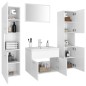 vidaXL Juego de muebles de baño madera de ingeniería blanco vidaXL Juego de muebles de baño madera de ingeniería blanco