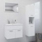 vidaXL Juego de muebles de baño madera de ingeniería blanco vidaXL Juego de muebles de baño madera de ingeniería blanco