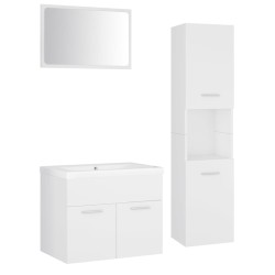 vidaXL Juego de muebles de baño madera de ingeniería blanco