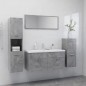 vidaXL Juego de muebles de baño madera de ingeniería gris hormigón vidaXL Juego de muebles de baño madera de ingeniería gris hormigón