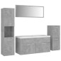 vidaXL Juego de muebles de baño madera de ingeniería gris hormigón vidaXL Juego de muebles de baño madera de ingeniería gris hormigón